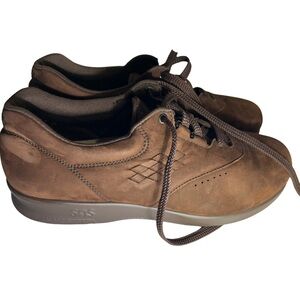 SAS Brown Leather Lace Up Comfort Shoes Women’s Size 8.5 Walking Support
